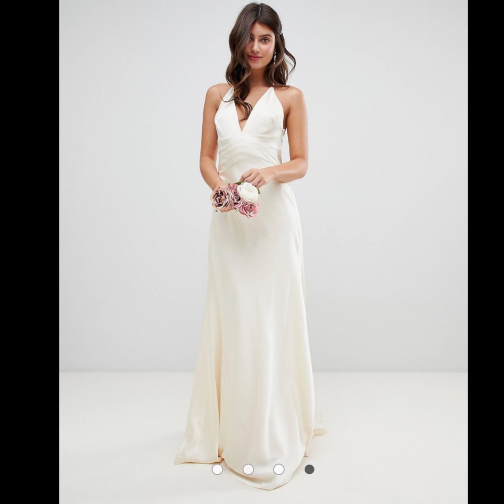 ASOS Satin Panel Wedding Gown - size 4.  Brand new